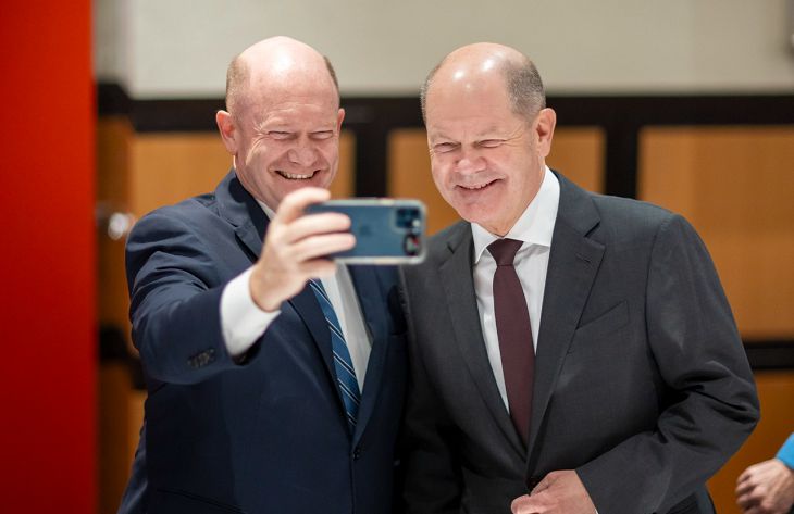 Scholz și-a întâlnit dubla în timpul unei vizite la Washington