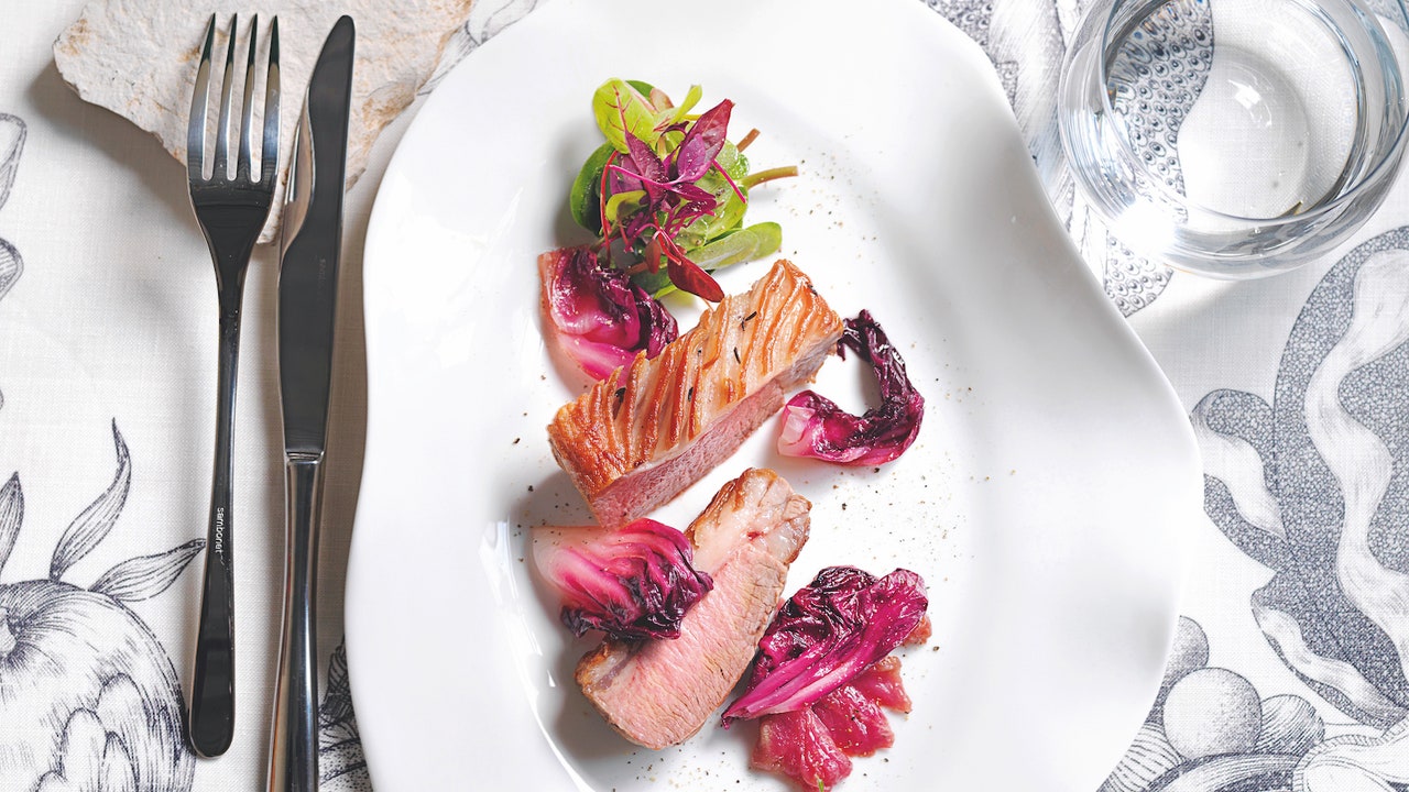 File de miel cu radicchio marinat