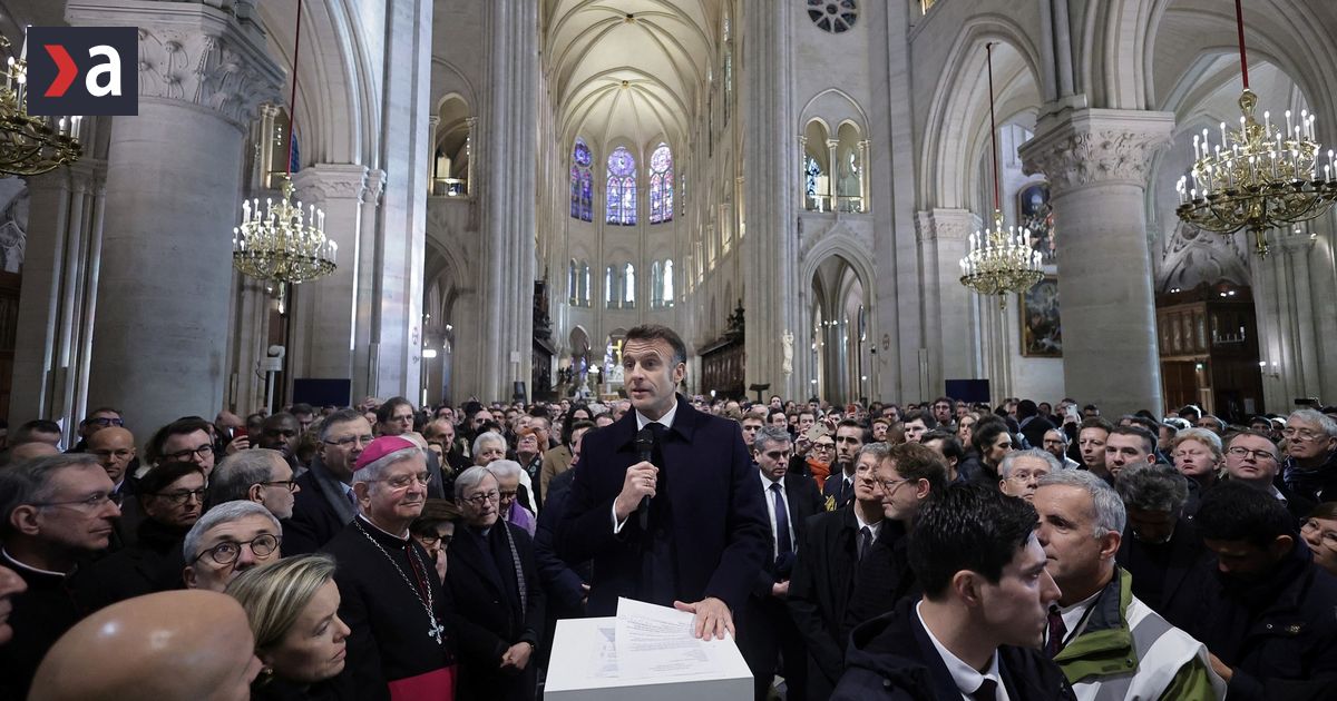 Președintele Emmanuel Macron a vizitat Catedrala Notre-Dame, renovată